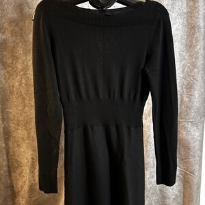 Ann Taylor Classic Black Long Sleeve Dress